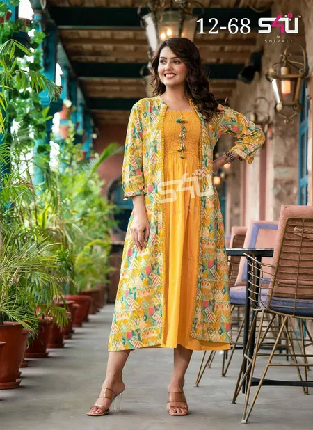 S4u D No 12-68 Fancy Gorgeous Look Designer Kurti Catalog Catalog