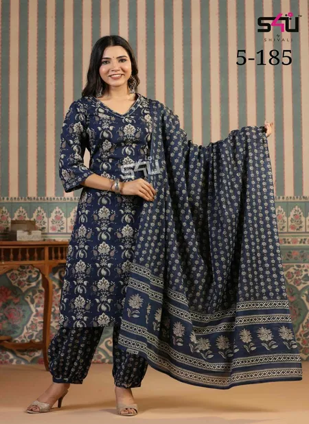 S4u D No 5-185 Fancy Exclusive Print Kruti Bottom With Dupatta Catalog Catalog