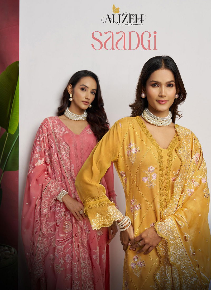 Saadgi By Alizeh Pure Organza Designer Salwar Kameez Suppliers In India Catalog