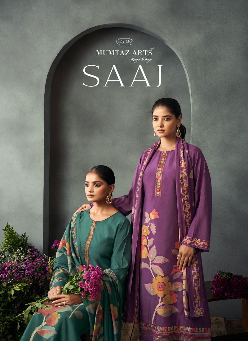 Saaj By Mumtaz Viscose Maslin Digital Dress Material Orders In India Catalog