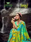 Saaj By Sanskar Printed Georgette Sarees Wholesale Clothing Distributors In India