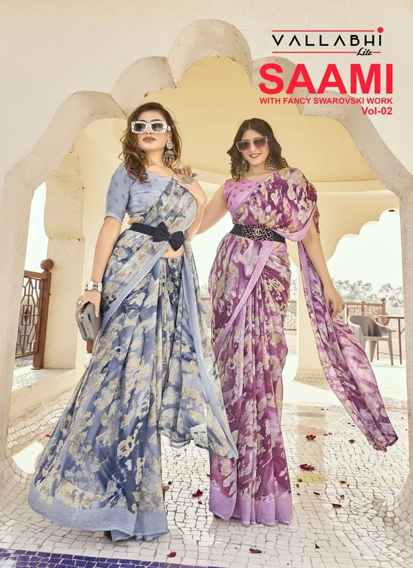 Saami Vol 2 By Vallabhi Georgette Printed Sarees Wholesale Shop In Surat