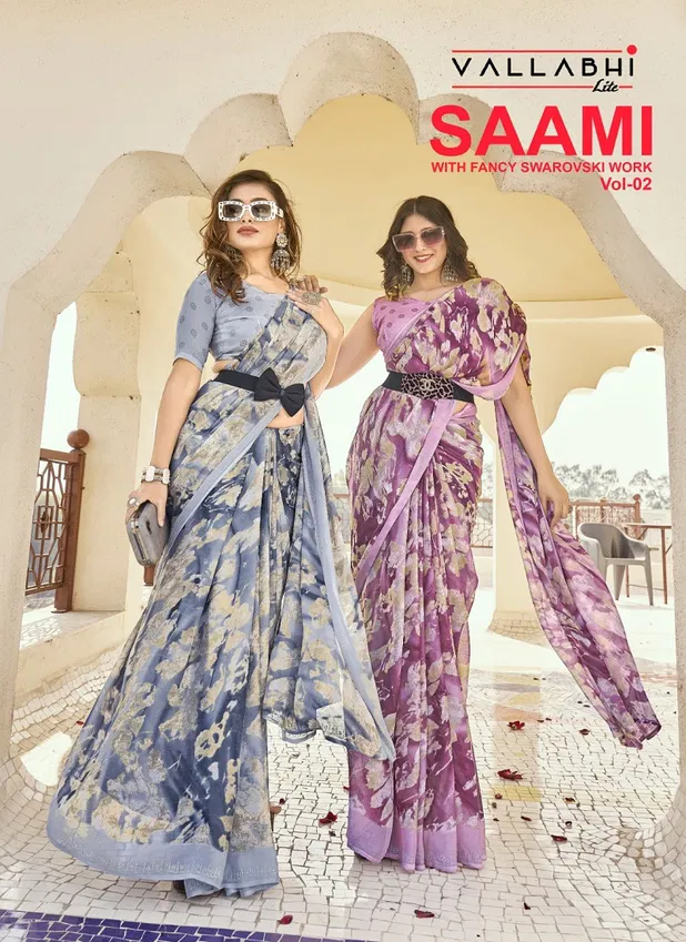 Saami Vol 2 By Vallabhi Georgette Printed Sarees Wholesale Shop In Surat