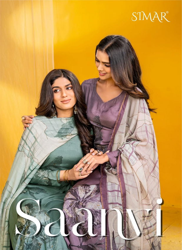 Saanvi By Glossy Viscose Digital Printed Dress Material Orders In India