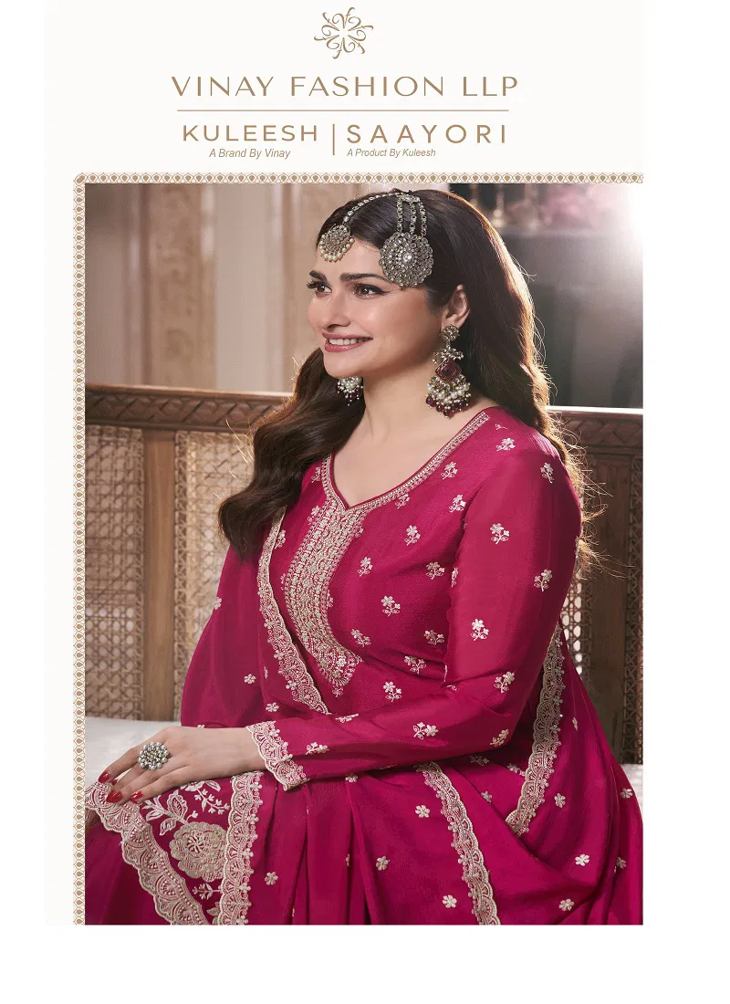 Saayori By Vinay Kuleesh Chinon Designer Salwar Suits Wholesalers In Delhi