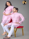 Sabella Couple Kurta 2 Cotton Silk Jacquard Couple Kurta Collection
