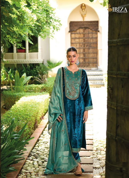 Sabhyata By Ibiza Embroidery Velvet Salwar Kameez Wholesale Shop In Surat
