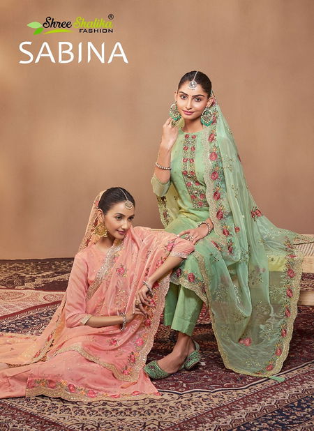 Sabina By Shree Shalika Organza Dress Material Wholesale Shop In Surat Catalog