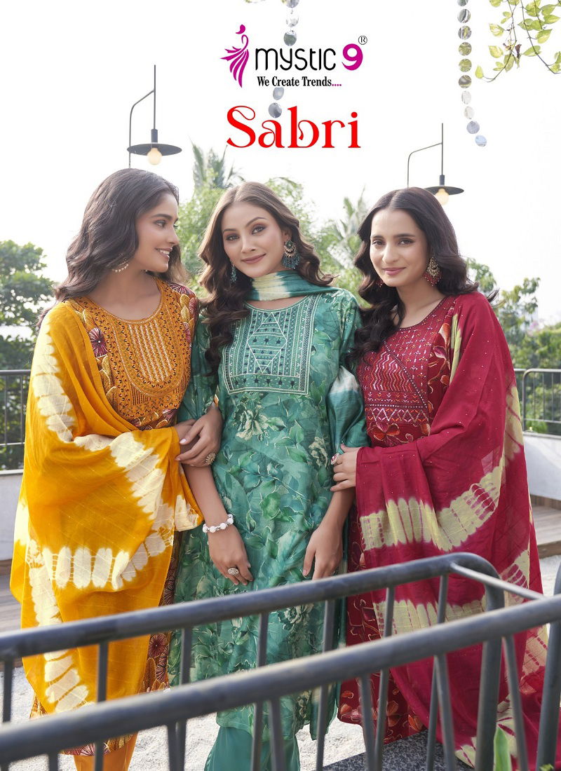 Sabri Vol 4 By Mystic 9 Rayon Printed Kurti With Bottom Dupatta Suppliers In India Catalog