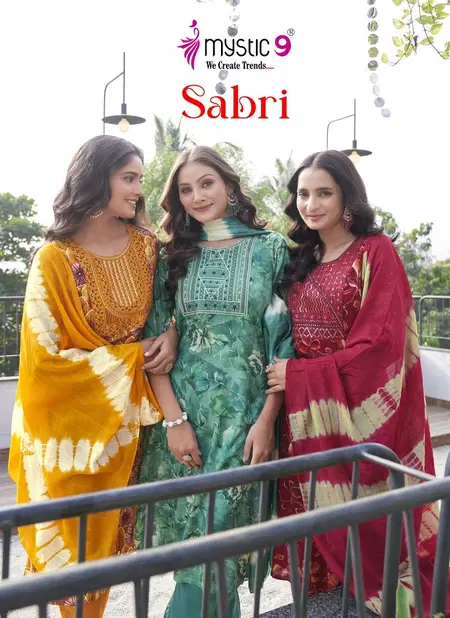 Sabri Vol 4 By Mystic 9 Rayon Printed Kurti With Bottom Dupatta Suppliers In India