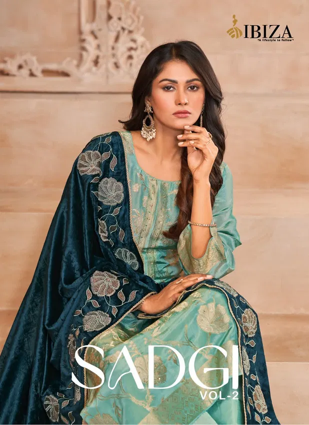 Sadgi Vol 2 By Ibiza Gaji Silk Jacquard Dress Material Orders In India