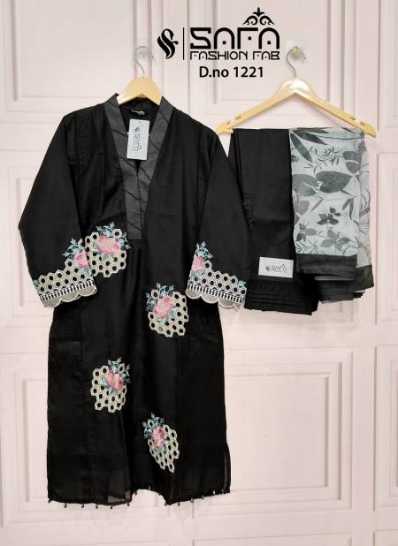 Safa Fashion Fab 1221 Heavy Festive Wear Georgette Top With Bottom Collection Catalog