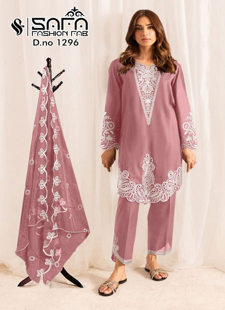 Safa Fashion Fab 1296 Soft Designer Pakistani Readymade Suit Wholesale Online	 Catalog