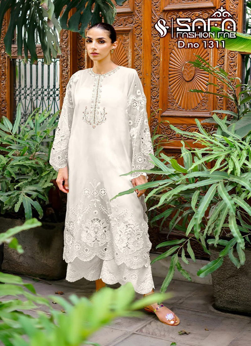 Safa Fashion Fab 1311 Georgette Readymade Pakistani Suit Wholesale Price Catalog