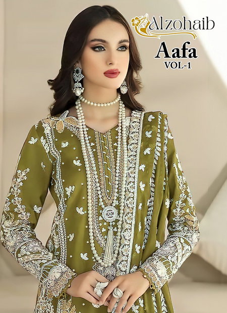 Safa Vol 1 By Alzohaib Organza Pakistani Wholesale Salwar Suits In India
