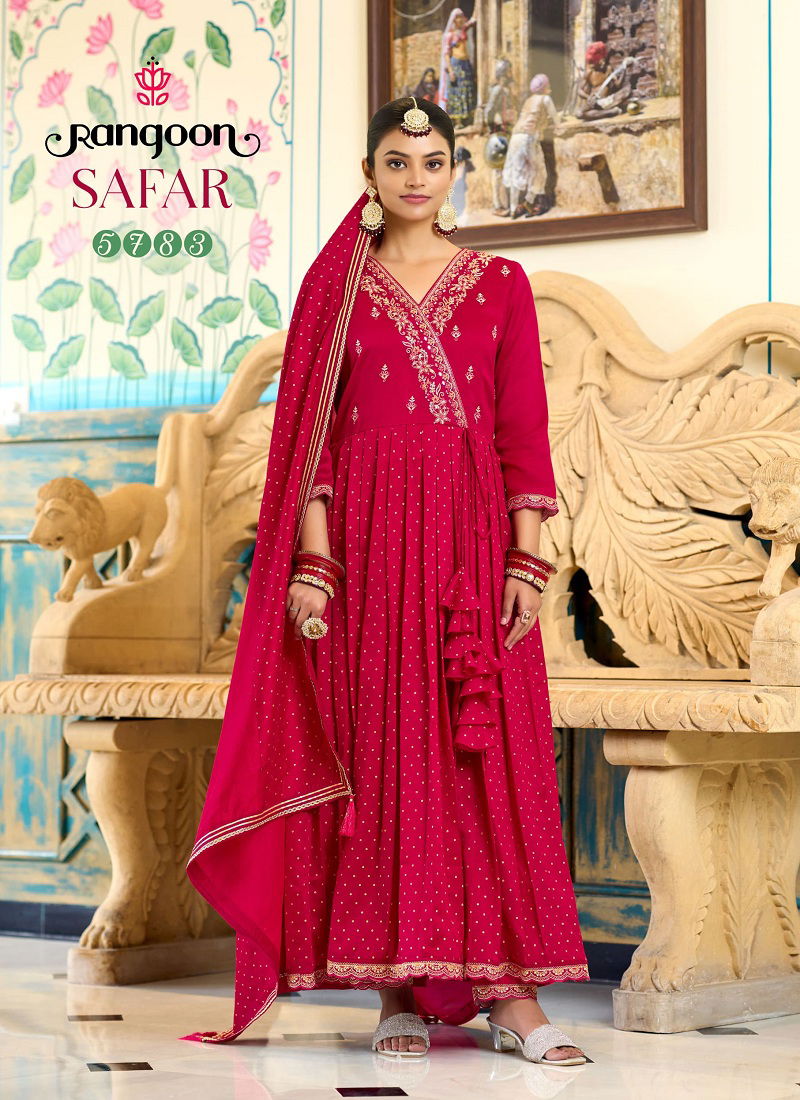 Safar By Rangoon Silk Embroidery Readymade Suits Suppliers In India Catalog