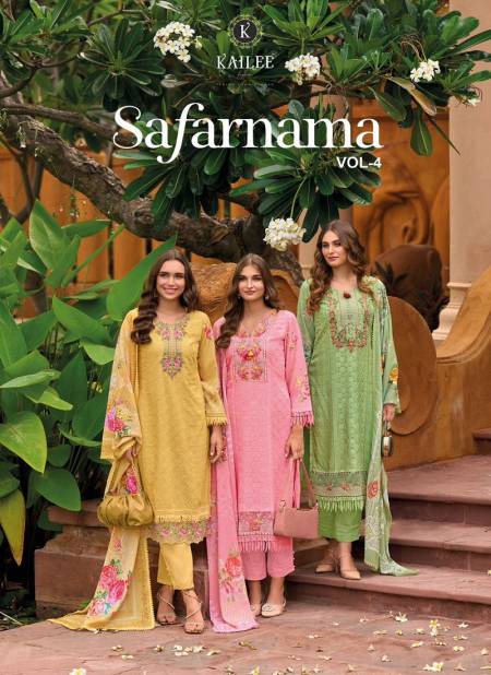 Safaranama Vol 4 By kailee 42613 to 42616 Pakistani Designer Kurti With Bottom Dupatta Wholesalers In Delhi Catalog