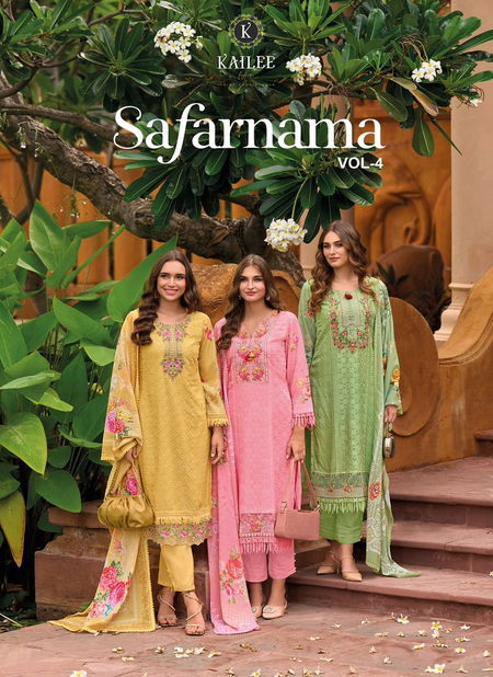 Safaranama Vol 4 By kailee 42613 to 42616 Pakistani Designer Kurti With Bottom Dupatta Wholesalers In Delhi Catalog