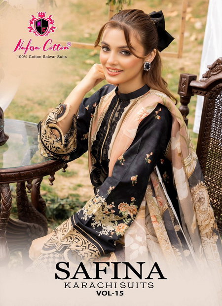 Safina Vol 15 By Nafisa Cotton Printed Wholesale Dress Material In India
