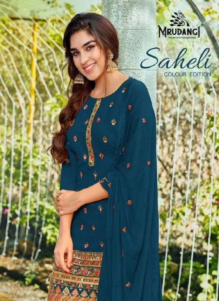 Saheli 2026 Colors Edition By Mrudang Georgette Wedding Wear Punjabi Patiyala Suits Wholesale Shop In Surat Catalog
