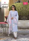 Saheli Vol 2 By Rangoon Nylon Viscose Embroidery Kurti With Bottom Dupatta Wholesalers In Delhi