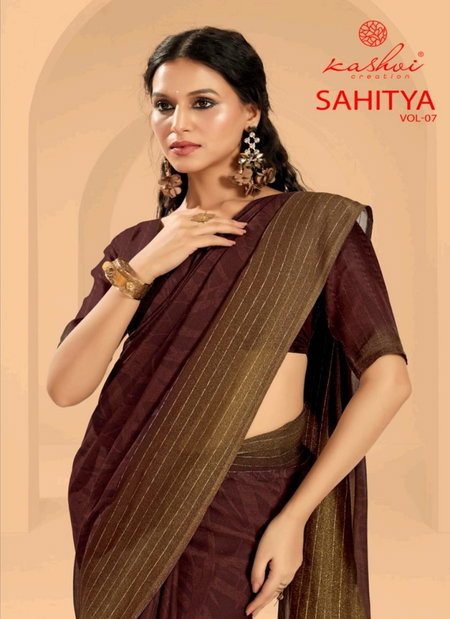 Sahitya Vol 7 By Kashvi Dull Moss Daily Wear Sarees Exporters In India