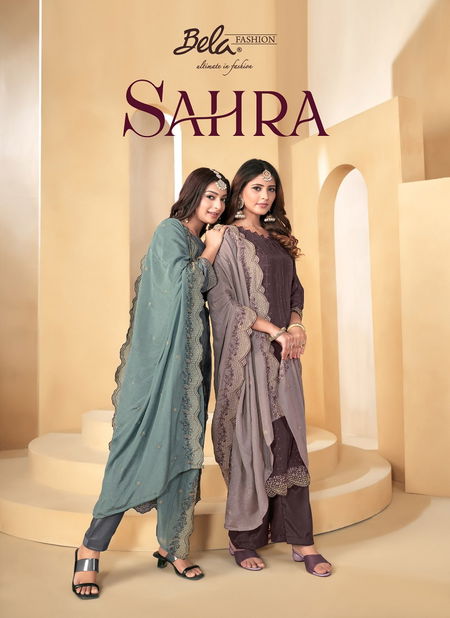 Sahra By Bela Russian Silk Designer Salwar Kameez Wholesale Shop In Surat Catalog