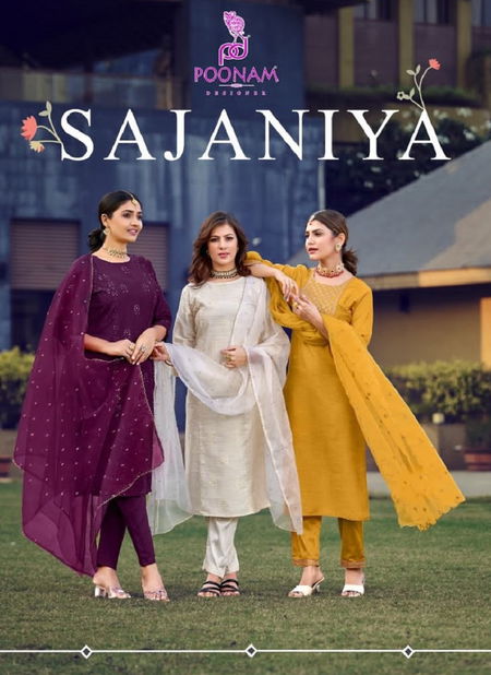 Sajaniya By Poonam Style Look Kurti With Bottom Dupatta Wholesale Price In Surat
 Catalog