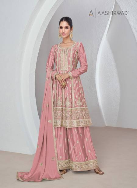 Sajda By Aashirwad Chinon Wedding Wear Readymade Suits Wholesale Market In Surat
 Catalog