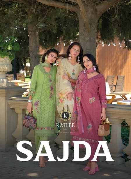 Sajda By Kailee Pure Cotton Pakistani Kurti With Bottom Dupatta Wholesale Price In Surat Catalog