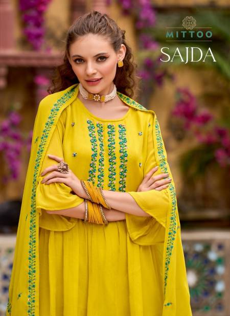 Sajda By Mittoo Pure Georgette Sharara Readymade Suits Wholesale Suppliers In India Catalog
