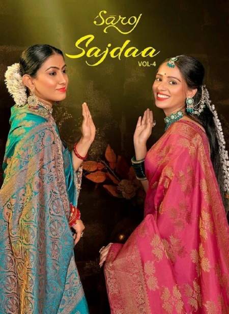 Sajdaa Vol 4 By Saroj Wedding Wear Soft Silk Sarees Wholesale Price In Surat
 Catalog