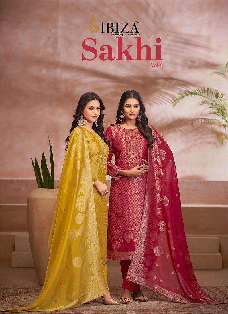 Sakhi Vol 8 By Ibiza Banglory Silk Embroidery Salwar Kameez Online Wholesale Catalog