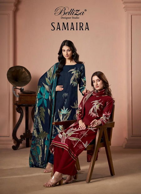 Samaira By Belliza Viscose Digital Printed Dress Material Wholesale Price In Surat
 Catalog