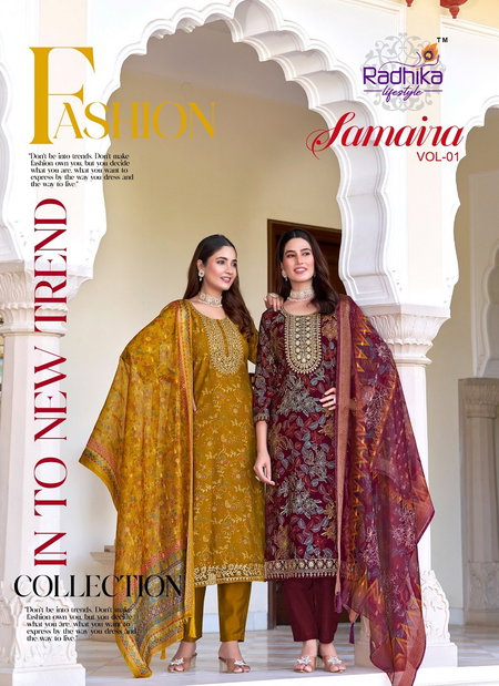 Samaira Vol 1 By Radhika Vatican Kurti With Bottom Dupatta Orders In India