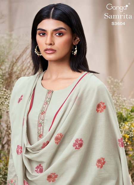Samrita 3604 By Ganga Cotton Mul Designer Salwar Suit Orders In India