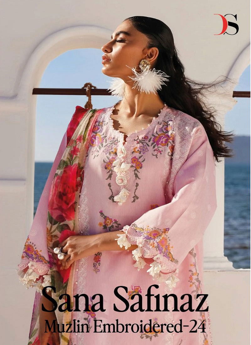 Sana Safinaz Muzlin Embroidered 24 By Deepsy Embroidery Cotton Pakistani Suits Wholesale Online
