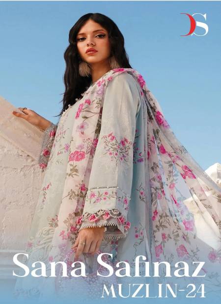 Sana Sufinaz Muzlin 24 By Deepsy Cotton Embroidered Wholesale Pakistani Suit
 Catalog