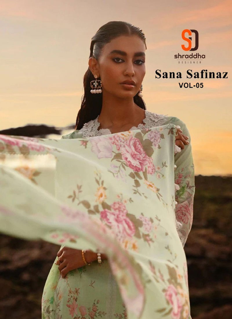 Sanafinaaz Vol 5 By Sharaddha Cotton Pakistani Dress Material Wholesale Shop In Surat Catalog