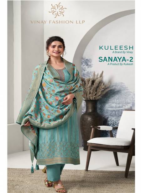 Sanaya Vol 2 By Vinay Kuleesh Embroidery Jacquard Wedding Salwar Suits Wholesale Market In Surat
 Catalog