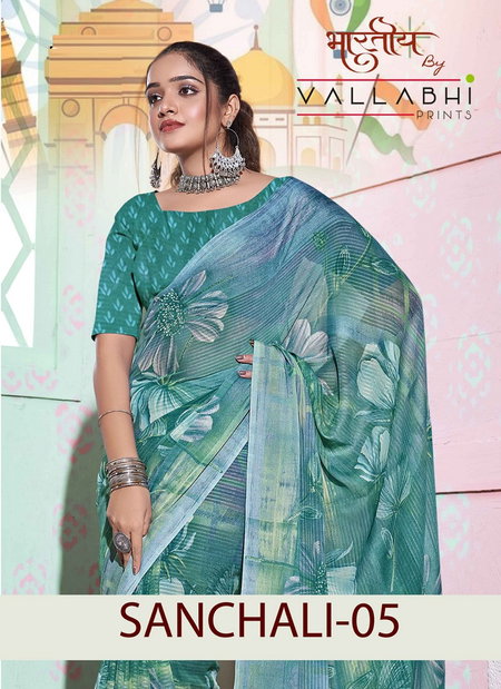 Sanchali 05 By Vallabhi Printed Designer Georgette Sarees Wholesale Online