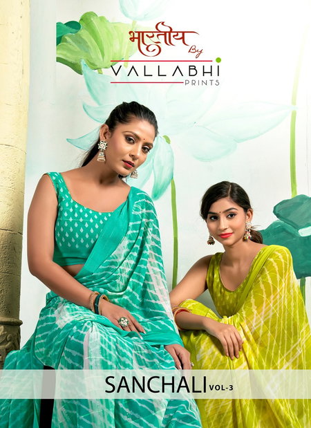 Sanchali Vol 3 By Vallabhi Printed Designer Georgette Sarees Wholesalers In Delhi