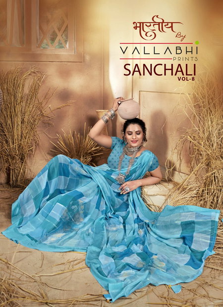 Sanchali Vol 8 By Vallabhi Georgette Daily Wear Sarees Wholesale Market In Surat
