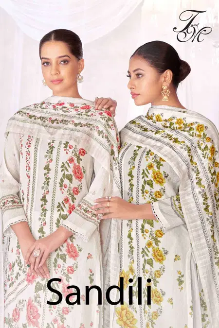 Sandili By T&M Pure Cotton Printed Dress Material Wholesalers In Surat
