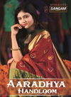 Sangam Aaradhya Latest Fancy Designer Festive Wear Heavy  Handloom Cotton Saree Collection
