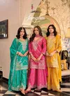 Sangam by Eba Chinon Printed Embroidered Readymade Suits Exporters In India