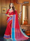 Sangam Red Carpet 1 latest fancy Designer Casual Wear Linen Cotton Sarees Collection
