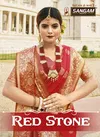 SANGAM RED STONE Latest Fancy Designer Festive Wear Heavy Silk Saree Collection