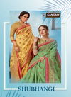 Sangam Shubhangi Latest Designer Collection Fancy Wedding Wear Heavy Linen silk Heavy Sarees
