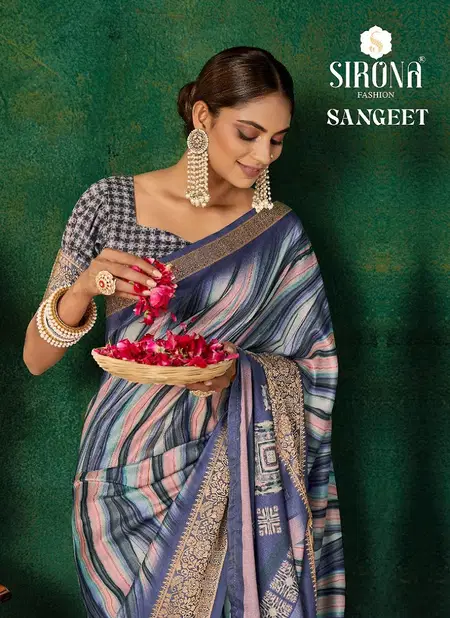 Sangeet By Sirona Velvet Tusser Silk Sarees Wholesale Shop In Surat Catalog